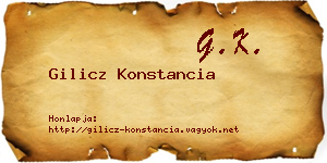 Gilicz Konstancia névjegykártya